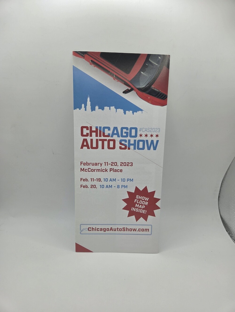 Chicago Auto Show Feb 11-20, 2023 McCormick Place #CAS2023 Show Floor Map 3 Fold